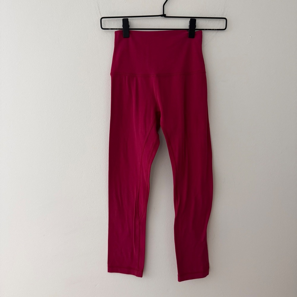 Lululemon Align High-Rise Crop 21 Magenta Pink Nulu Leggings Size 2